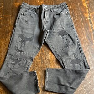 Aeropostale Distressed Black Jeans for Men